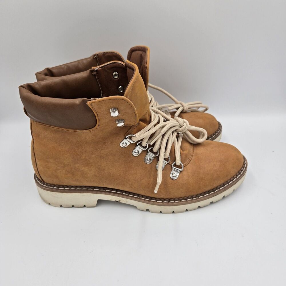 Steve Madden Start Cognac Boots Tan Suede Boots Women's Size 8 -Style# STRT01S1
